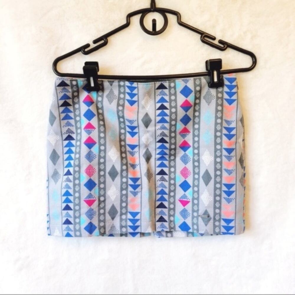 Hollister Grey Aztec Patterned Skirt